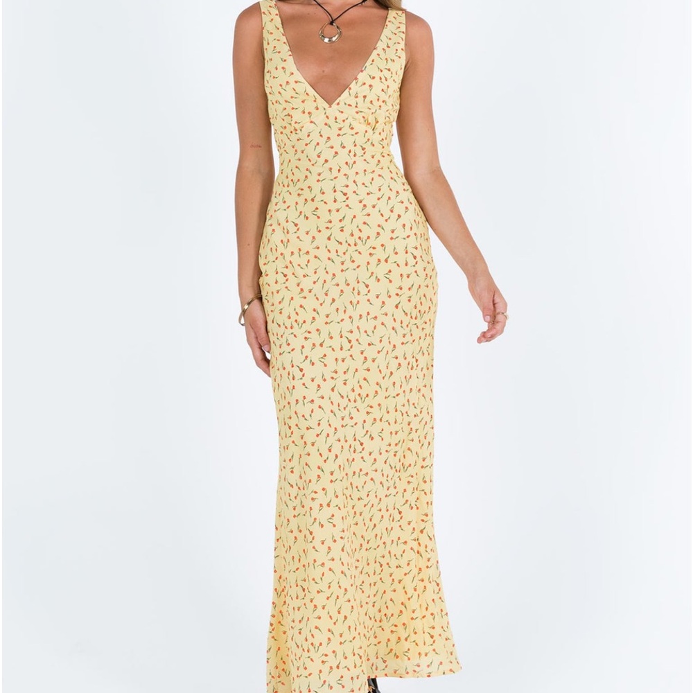 Princess Polly Nellie Maxi Dress Yellow / Red Floral